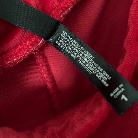 Torrid Women’s Plus Size Velour Super Soft Lounge Sleep Pant, 1/1X, Red - Picture 5 of 7